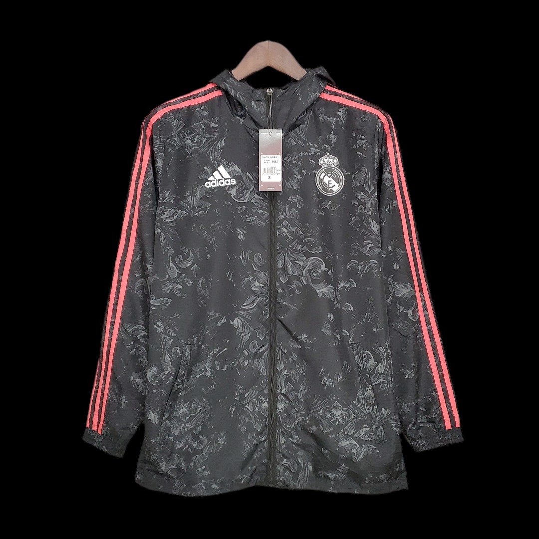 21/22 Windbreaker Real Madrid Black Pattern S-XXL