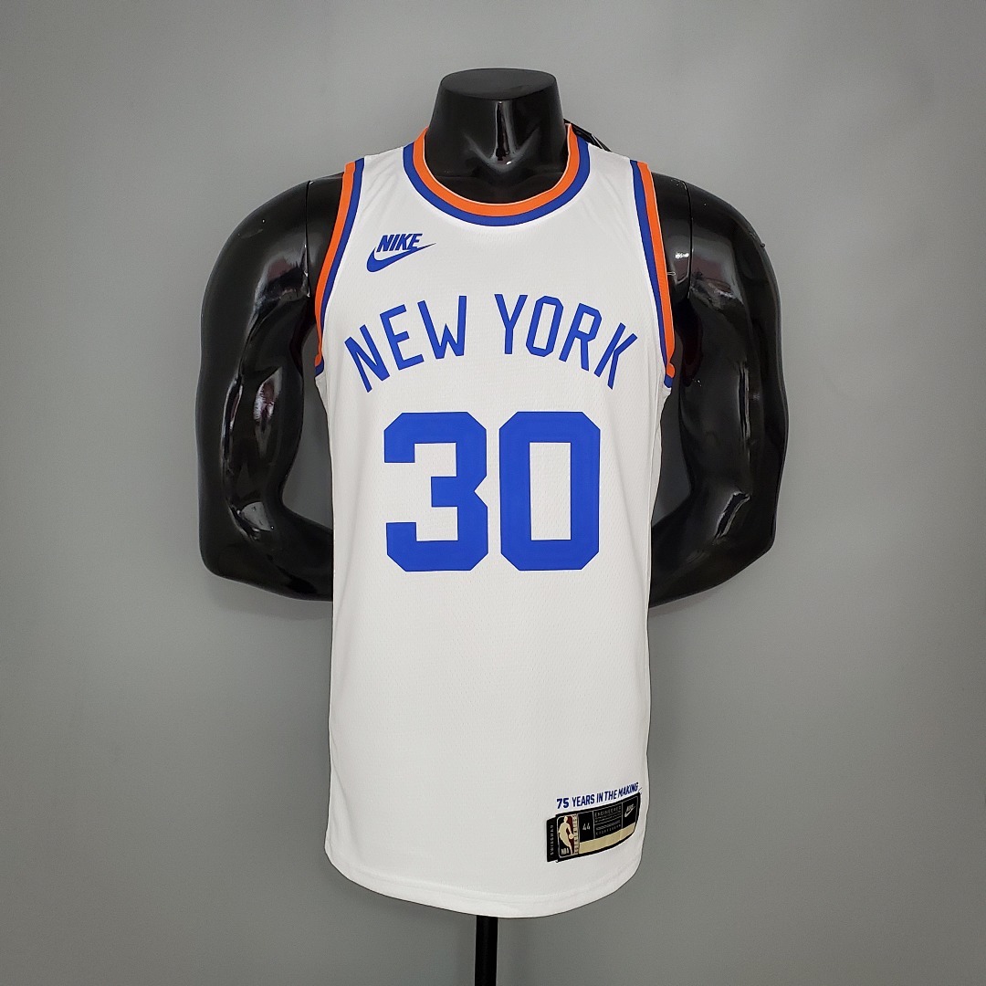 RANDLE#30 75th Anniversary Knicks White NBA Jersey S-XXL
