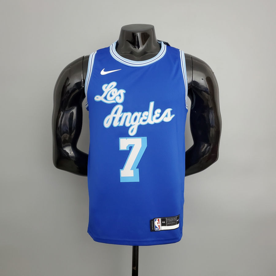 2021 Anthony#7 Lakers Retro Blue NBA Jersey S-XXL