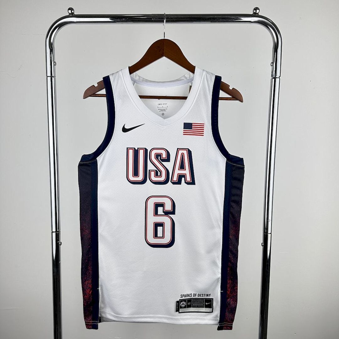 Olimpic USA 2024 JAMES#6 Home Jersey
