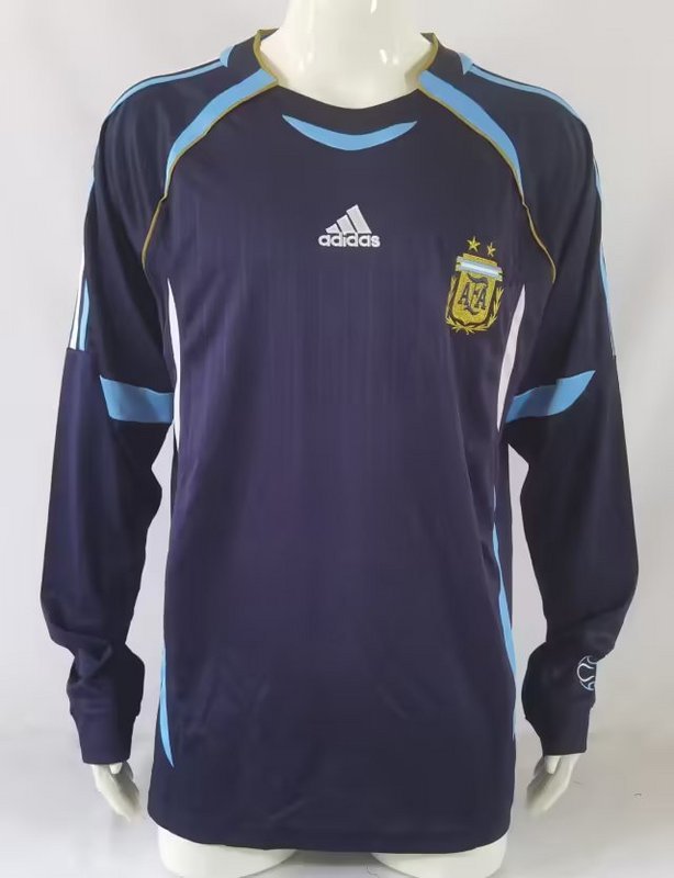 2006 Argentina Away Retro Long Sleeves Soccer Jerseys Yupoo