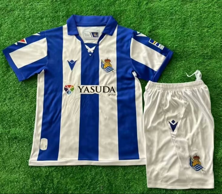 24-25 Real Sociedad Home Kids Soccer Jerseys Yupoo