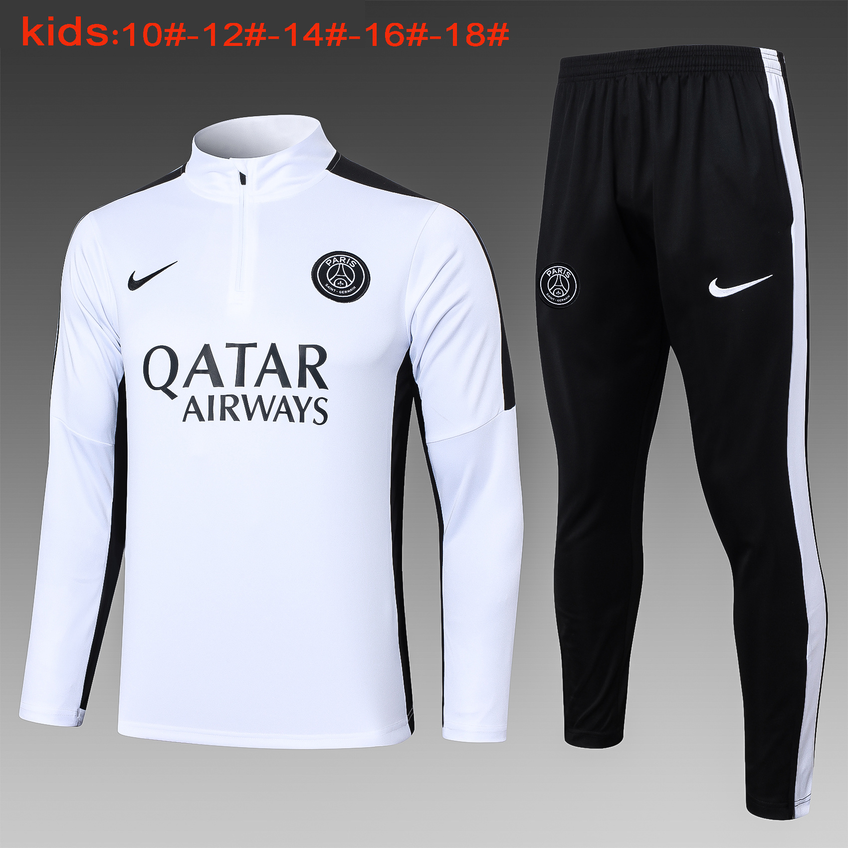 23-24 Paris Kids Long Sleeve Training Suit Yupoo