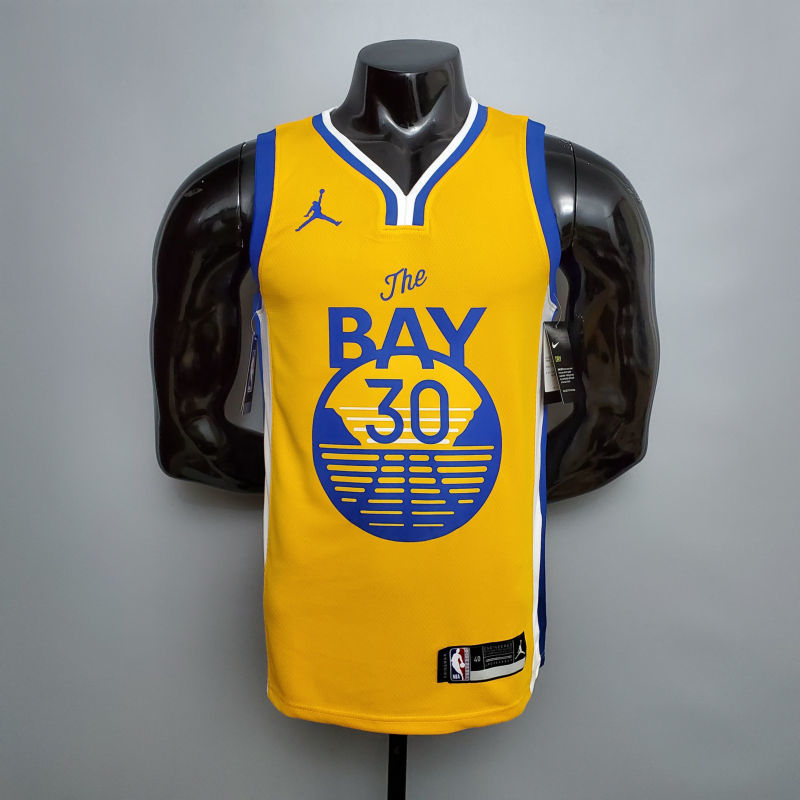 new CURRY#30 Golden State Warriors yellow NBA jersey S-XXL
