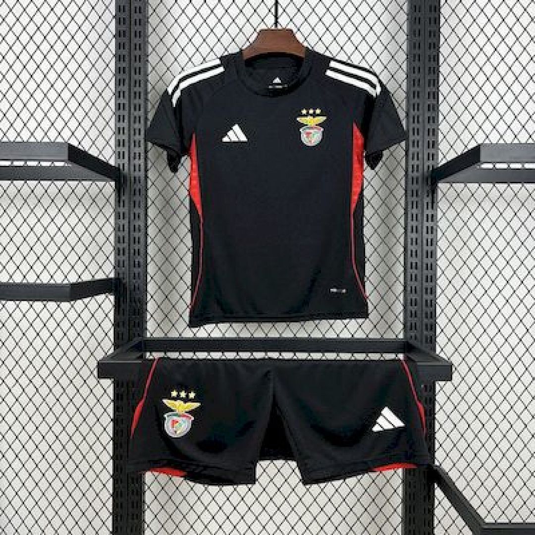 Benfica 2025/26 Black pre-match training suit Kids Kit