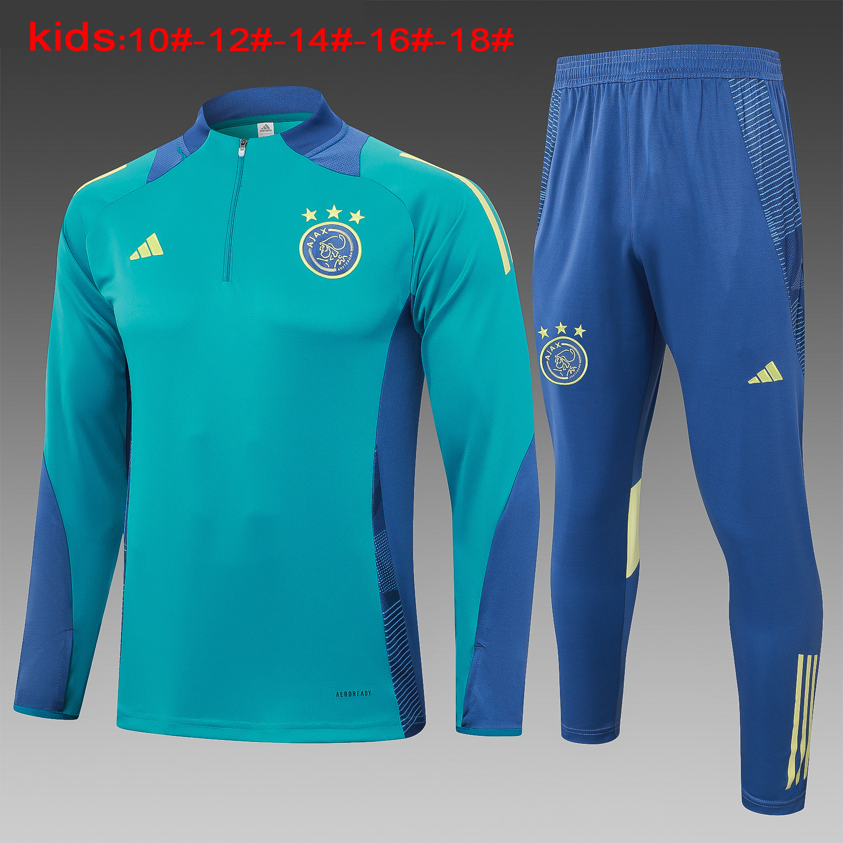 24-25 Ajax Kids Long Sleeve Training Suit Yupoo