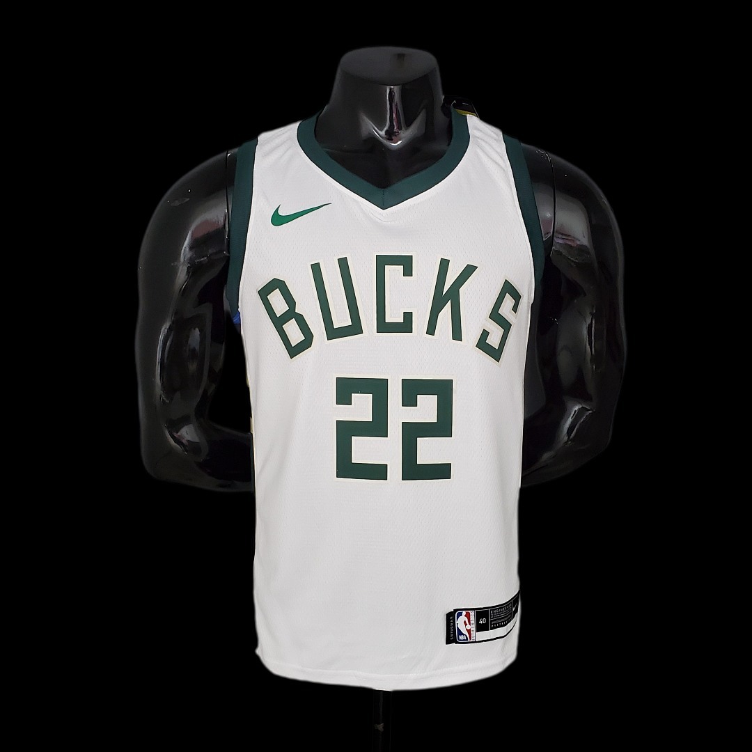 2021 MIDDLETON#22 BUCKS Home White NBA Jersey S-XXL