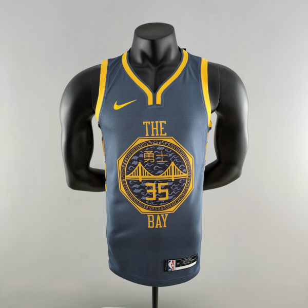2018 DURANT #35 Golden State Warriors Grey NBA Jersey S-XXL
