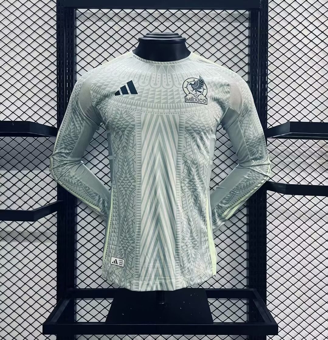 2024 Mexico Away Player Version Long Sleeve Soccer Jerseys Yupoo
