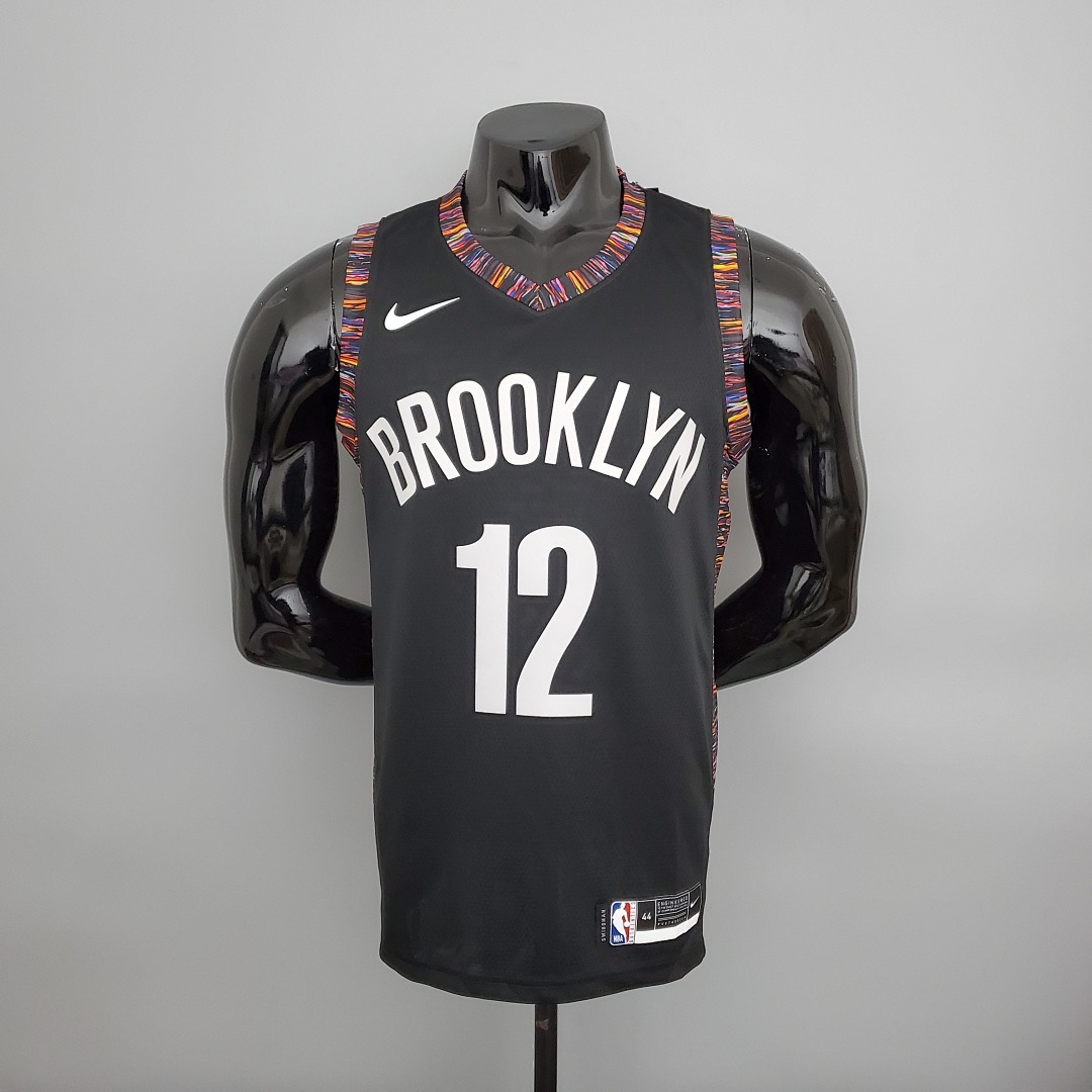 harris#12 Brooklyn Nets City version black NBA jersey Size:S-XXL