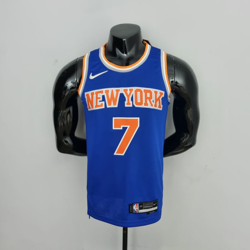 75th Anniversary Anthony #7 New York Knicks Blue NBA Jersey S-XXL