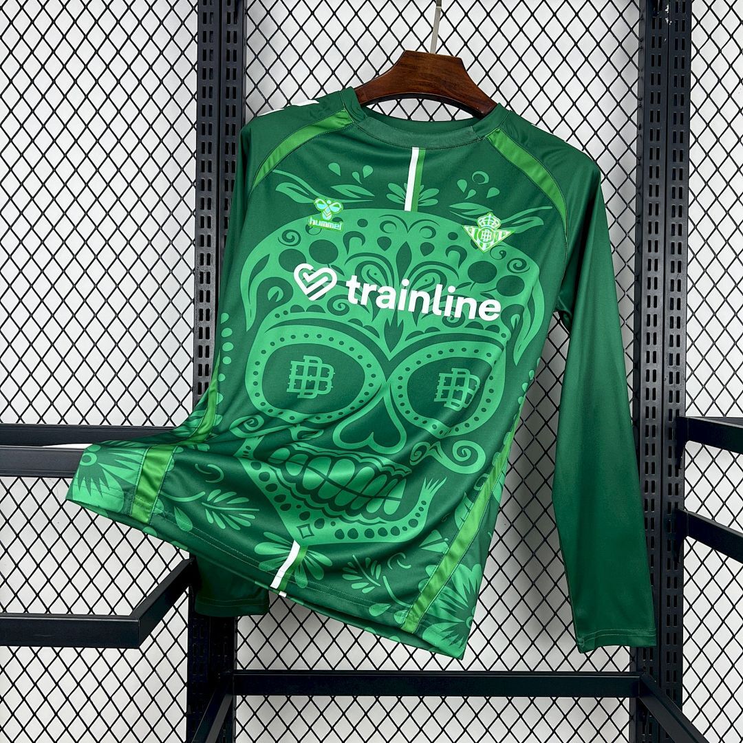 Mens Real Betis 2025/26 Pre-Match Long Sleeve Jersey