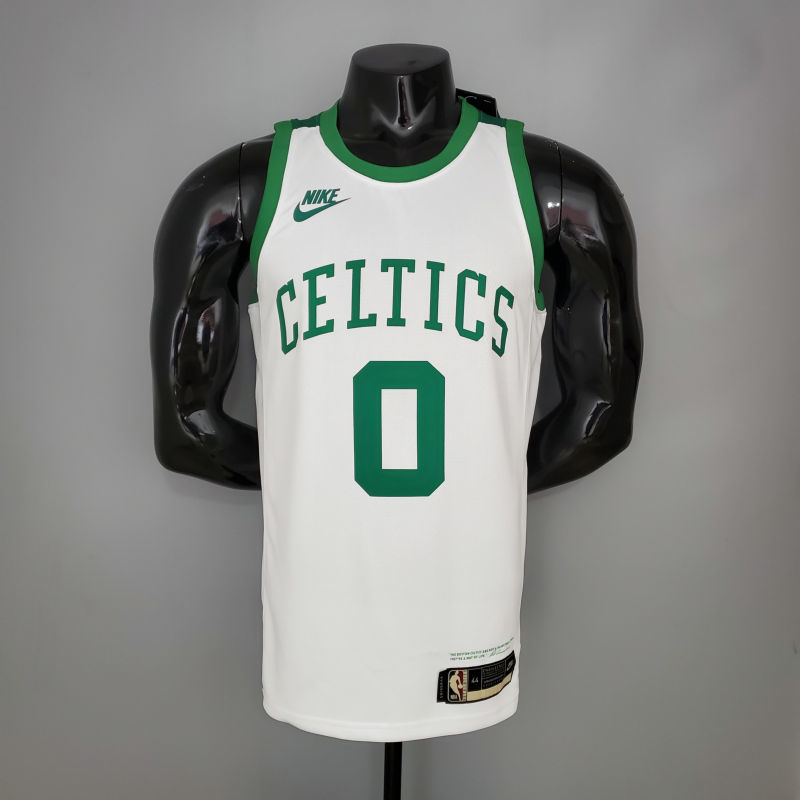 TATUM#0 75th Anniversary Celtics White NBA Jersey S-XXL