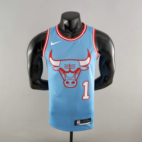Chicago Bulls ROSE#1 Blue NBA Jersey S-XXL