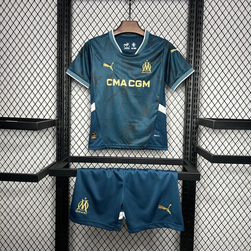 24-25 Marseille Away Kids Soccer Jerseys Yupoo