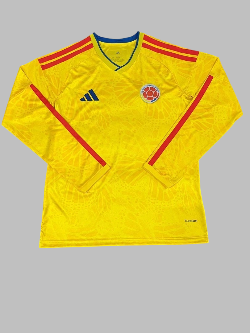 26-27 Colombia Home Long Sleeve Cheap Soccer Jerseys Yupoo