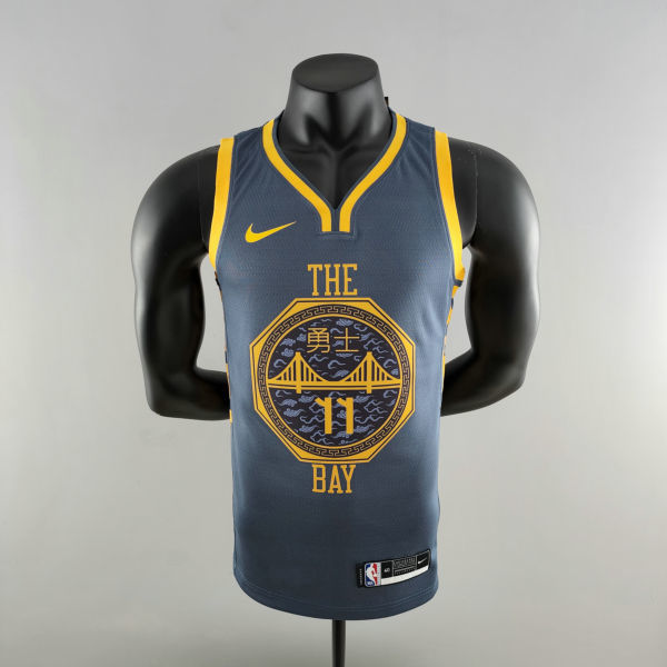 2018 HOMPSON #11 Golden State Warriors Grey NBA Jersey S-XXL