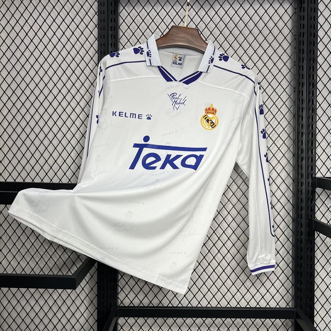 Real Madrid 1994/96 Home Long Sleeve Retro Jersey