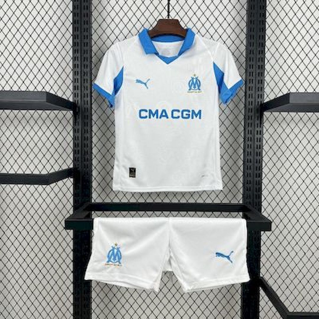 Olympique Marseille 2025/26 Home Kids Kit