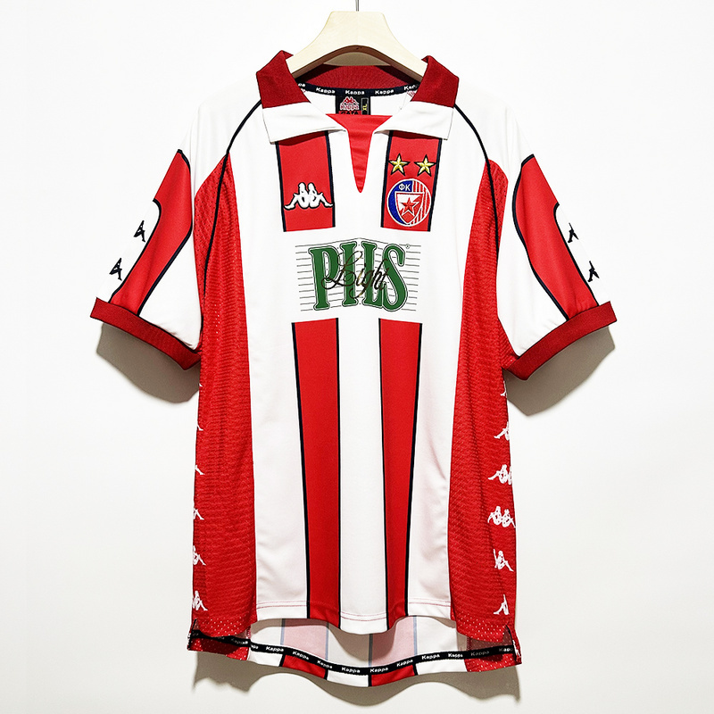 1999-01 Red Star Belgrade Home Retro Soccer Jerseys Yupoo