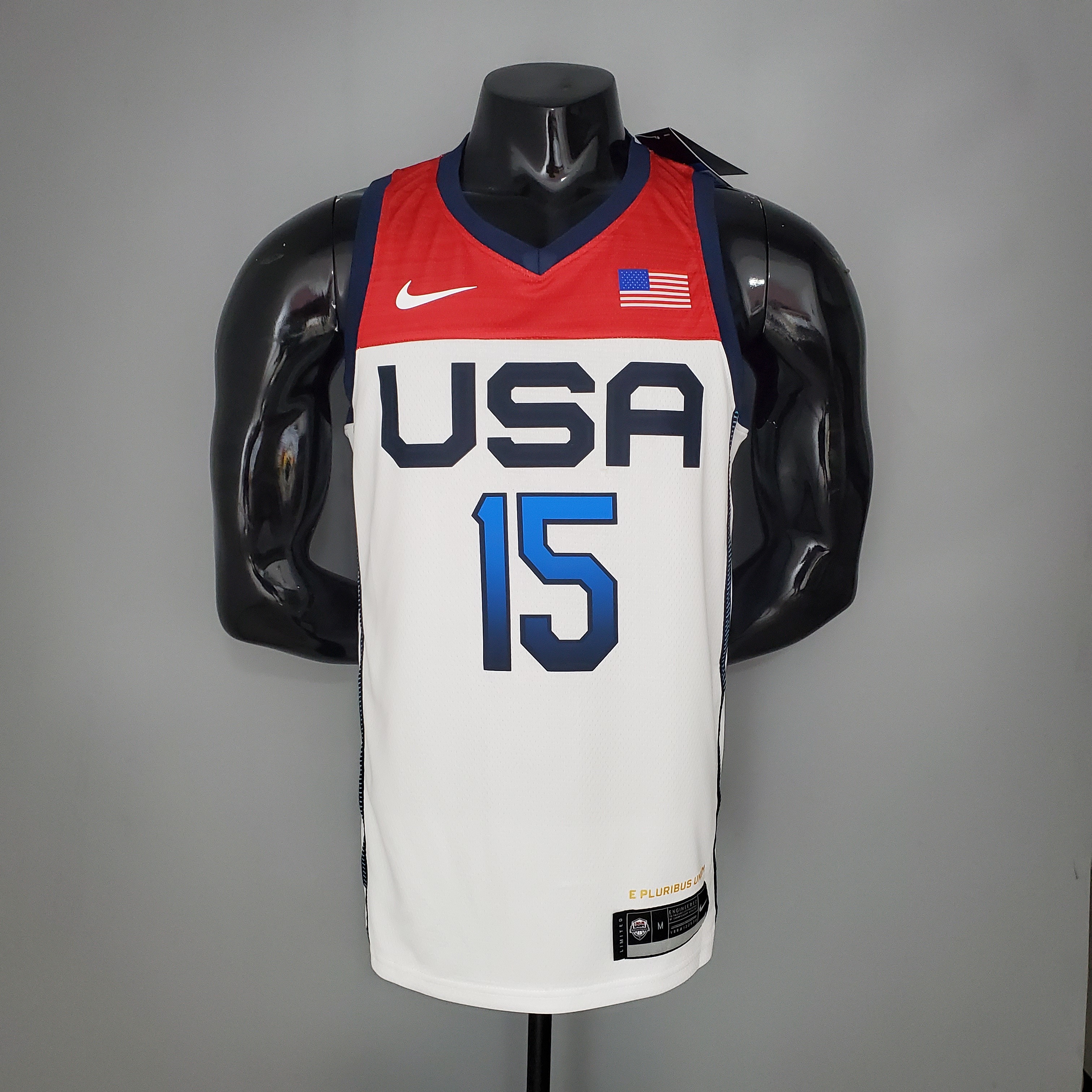 2021 Olympics BOOKER#15 USA Team USA White Red NBA Jersey S-XXL