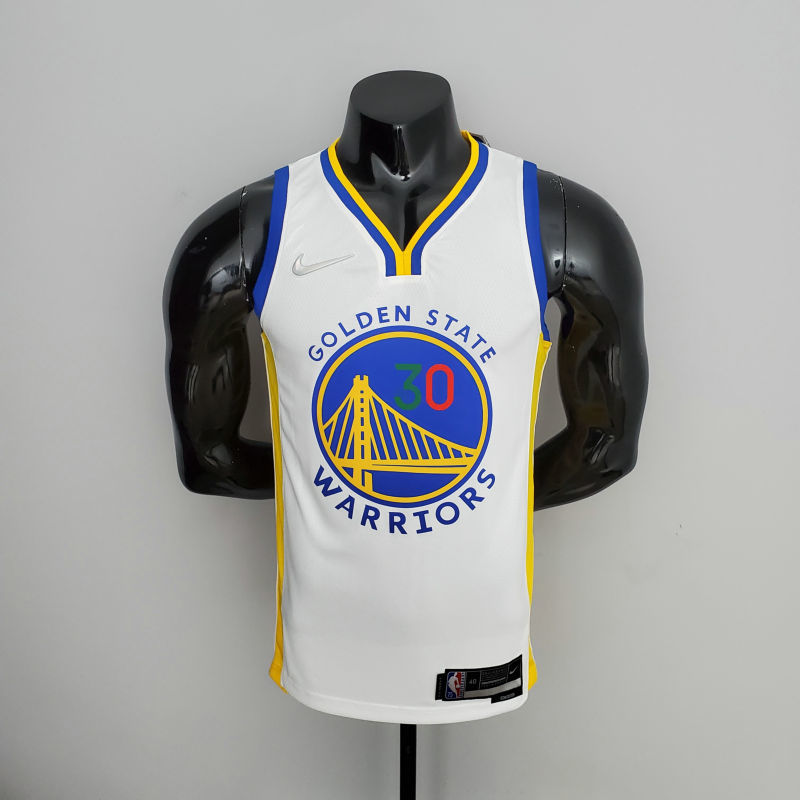 75th Anniversary Golden State Warriors Curry #30 Mexico Edition White NBA Jersey S-XXL
