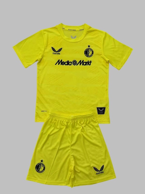 25-26 Feyenoord Goalkeeper Kids Cheap Soccer Jerseys Yupoo