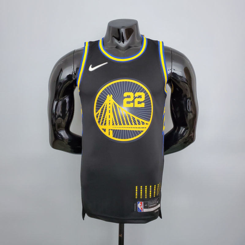 2022 75th Anniversary Wiggins #22 Warriors City Edition Black NBA Jersey S-XXL