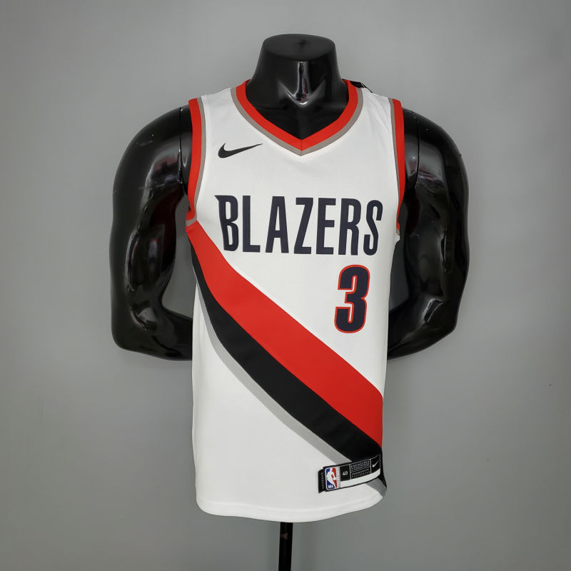 2021 McCOLLUM#3 Trail Blazers Home White NBA Jersey S-XXL
