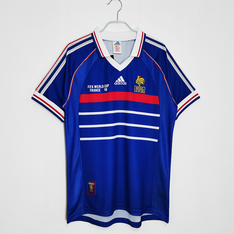 1998 France Home Retro Soccer Jerseys Yupoo