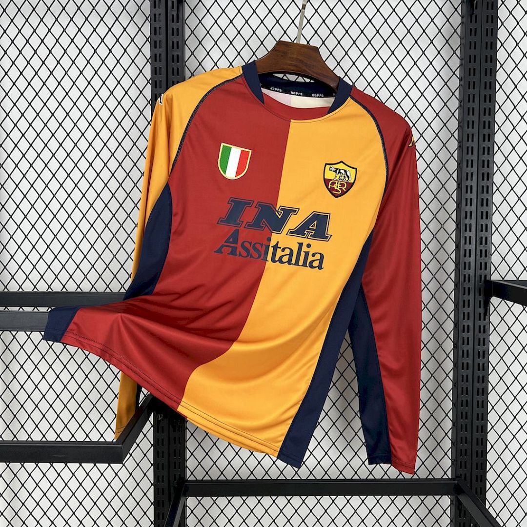 AS Roma 2001/02 Home Long Sleeve Retro Jersey