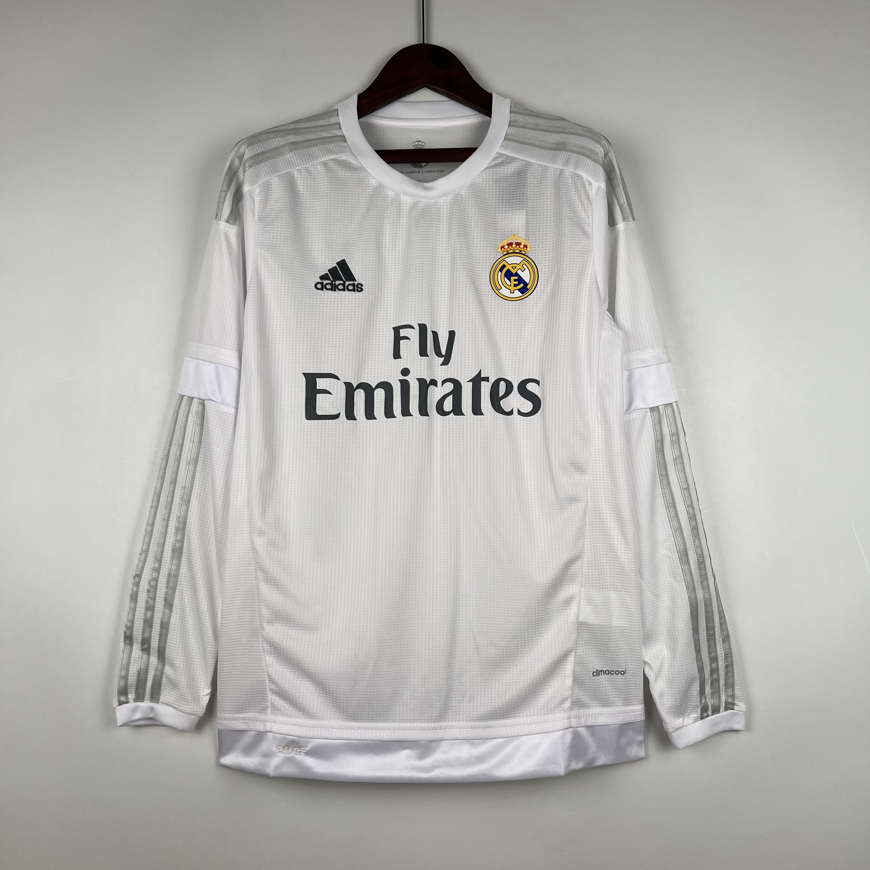 2015-16 Real Madrid Home Retro Long Sleeve Soccer Jerseys Yupoo