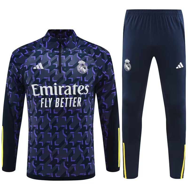 23-24 Real Madrid Adults And Kids Long Sleeve Training Suit Yupoo