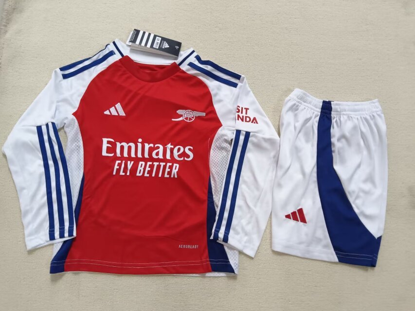 24-25 Arsenal Home Kids Long Sleeve Soccer Jerseys Yupoo