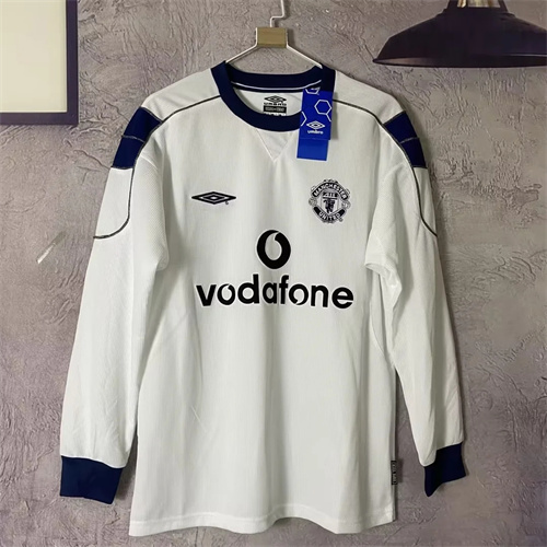 1999-00 M-anchester U-nited Away Retro Long Sleeve Soccer Jerseys Yupoo