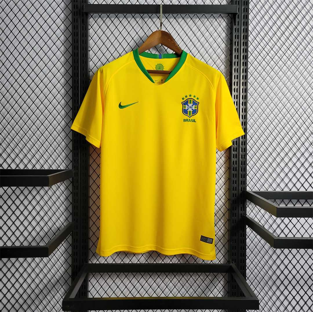 2018 Brazil Home Retro Soccer Jerseys Yupoo