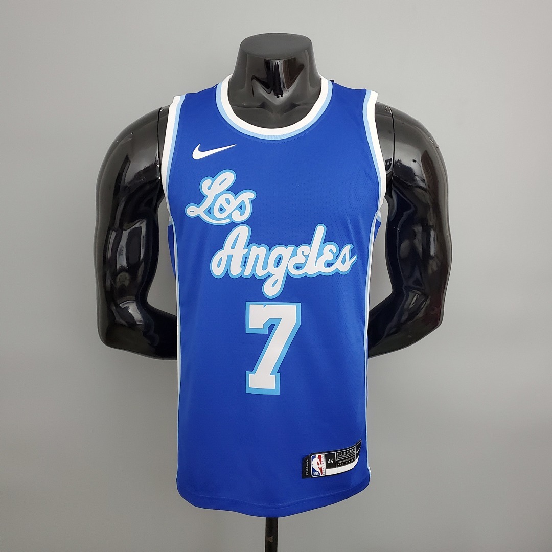 Lakers Anthony#7 Latin Night (High Head) Blue NBA Jersey S-XXL