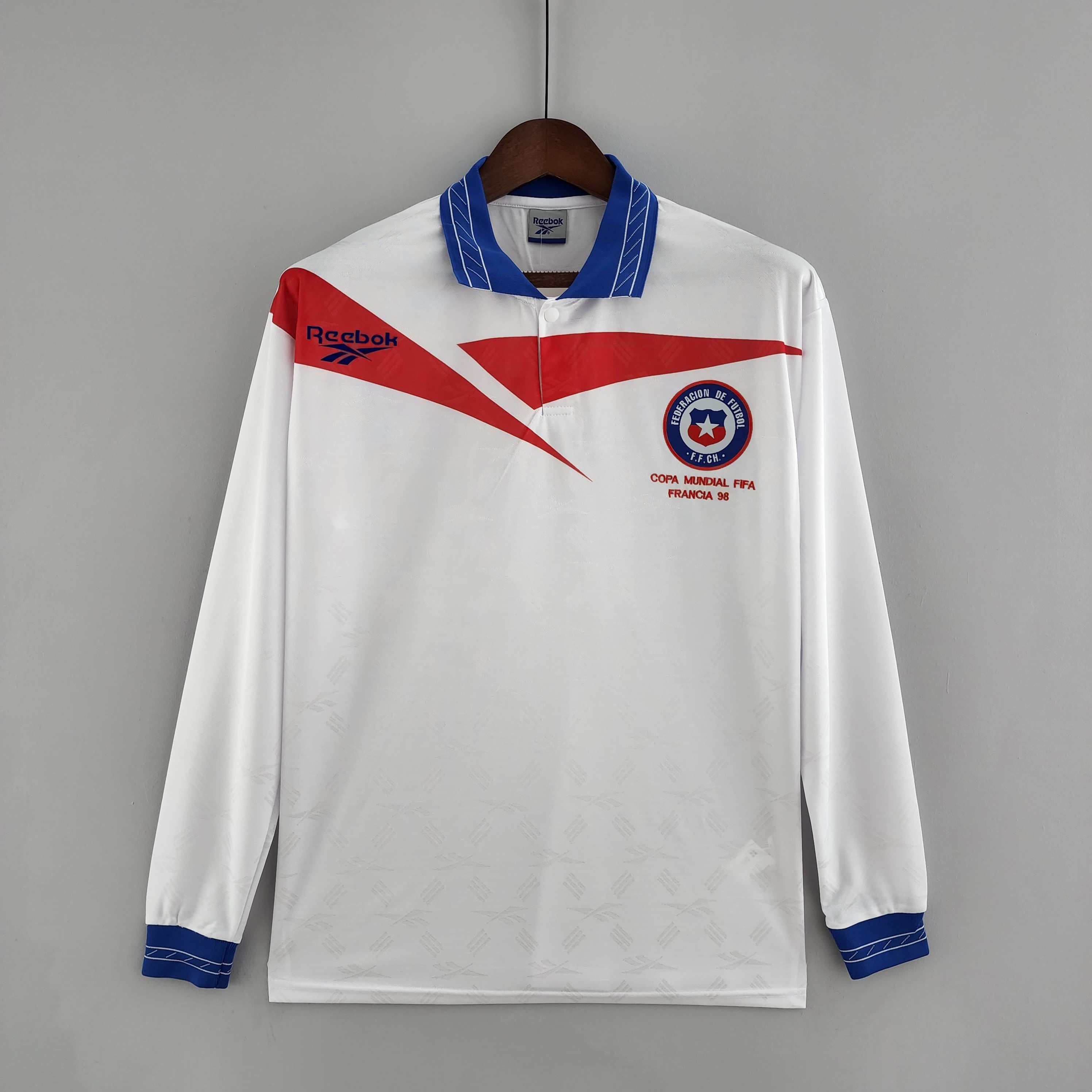 1998 Chile Away Retro Long Sleeve Soccer Jerseys Yupoo