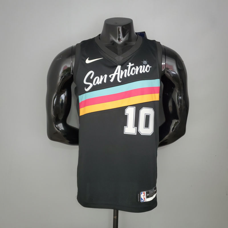 New DeROZAN#10 season Spurs City Edition black NBA jersey S-XXL