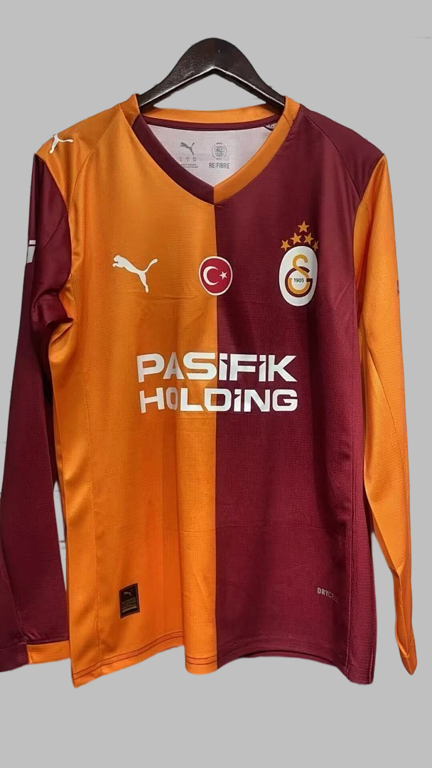 26-27 Galatasaray Home Long Sleeve Cheap Soccer Jerseys Yupoo