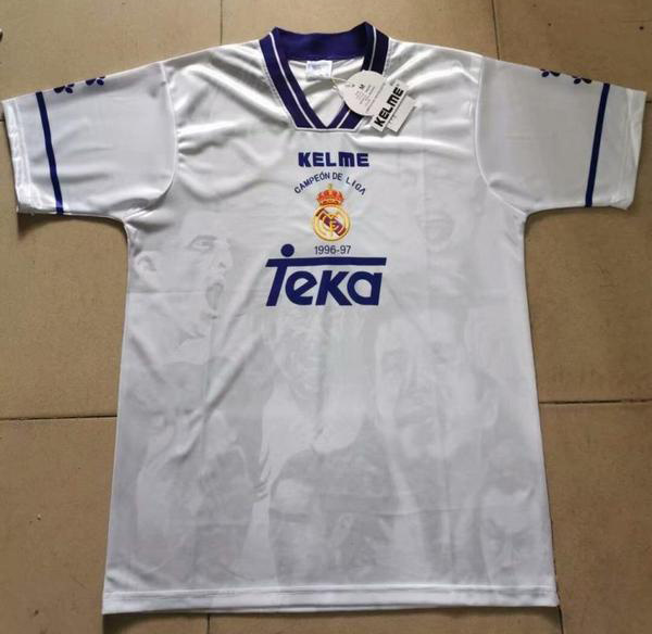 96-97 Real Madrid Home Champiom Special Version Retro Soccer Jerseys Yupoo