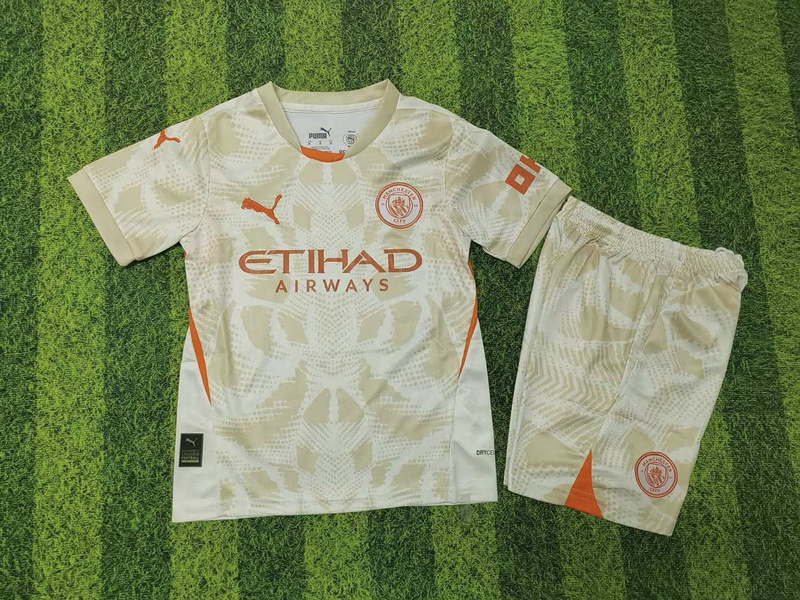24-25 Manchester City Goalkeeper Kids Soccer Jerseys Yupoo
