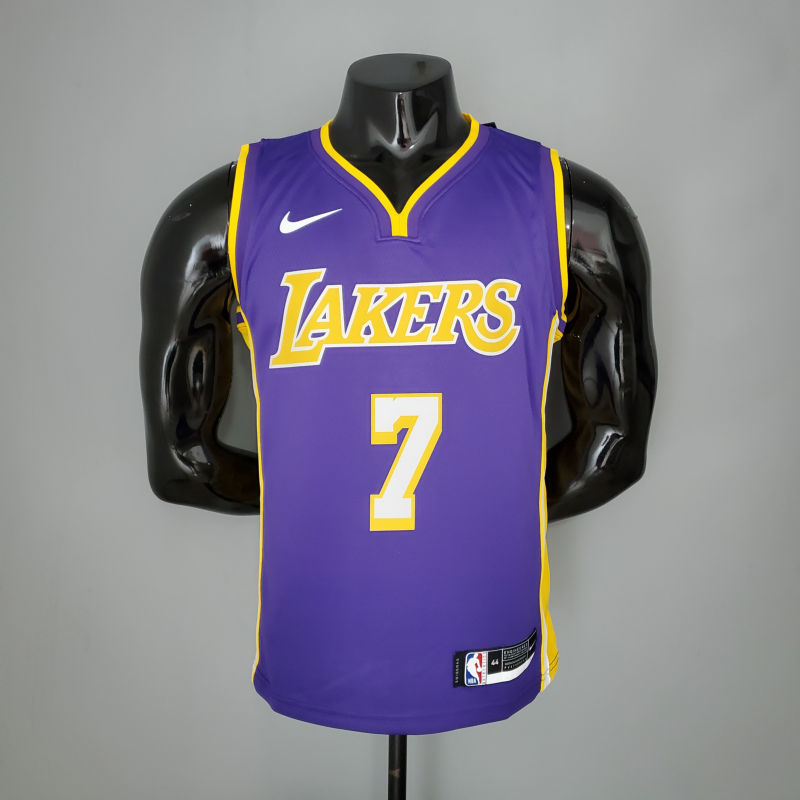 ANTHONY#7 Lakers purple yellow side NBA jersey Size S-XXL V