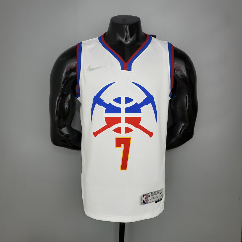 2021 ROY#7 Nuggets Bonus Edition White NBA Jersey S-XXL