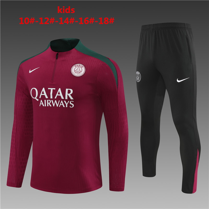 24-25 Paris Kids Player Long Sleeve Training Suit Yupoo