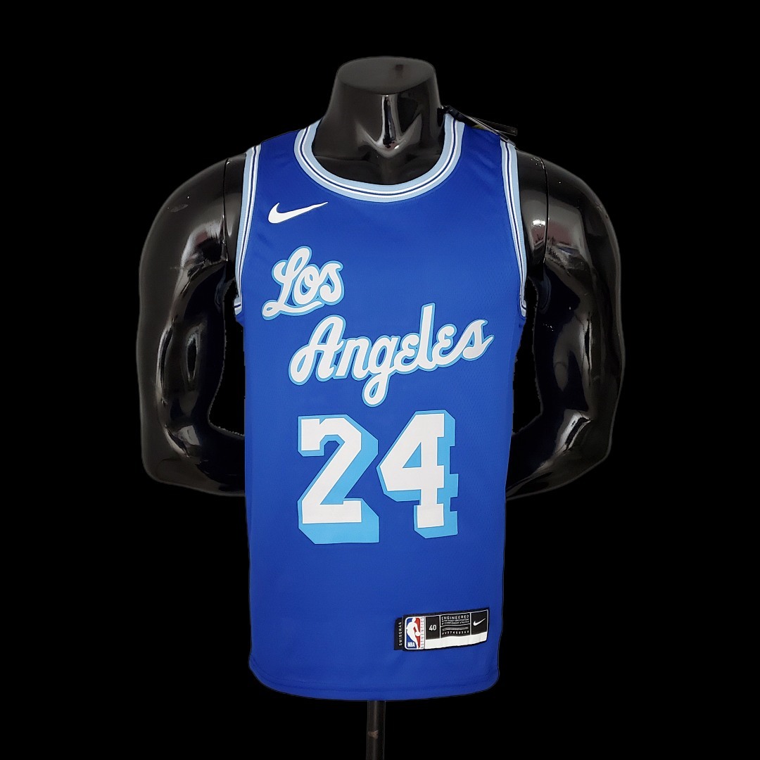 2021 Bryant #24 Lakers Retro Blue NBA Jersey S-XXL