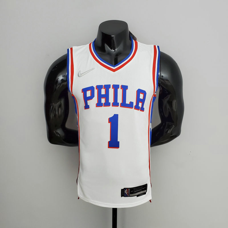 75th Anniversary Philadelphia 76ers HARDEN#1 White NBA Jersey S-XXL