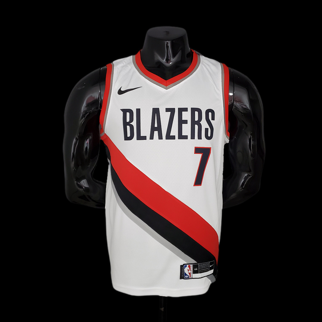 2021 ROY#7 Trail Blazers Home White NBA Jersey S-XXL