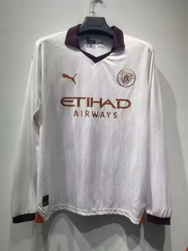 23-24 Manchester City Away Long Sleeves Soccer Jerseys Yupoo