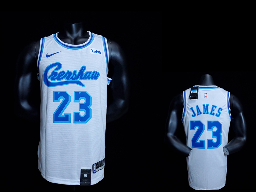 New James #23 Lakers white NBA jersey Size:XS-XXL Nike connect recognition